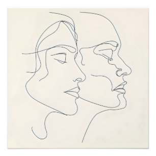 People Line Art Fotodruck
