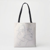 People Line Art Tasche (Vorderseite)