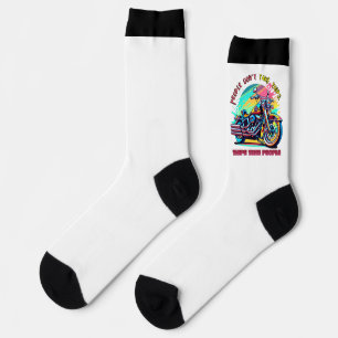 People machen keine Reisen: Fahrrad im Vintage-Ret Socken