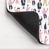 People-Muster für soziale Medien Mousepad (Ecke)