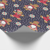 People Navy Geschenkpapier (Ecke)