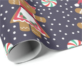 People Navy Geschenkpapier (Rolleneckpunkt)