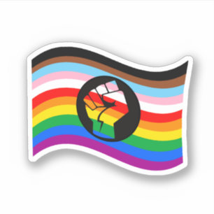 People of Color Progress Pride Flag Aufkleber