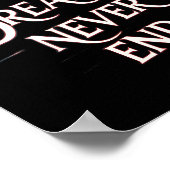 People’s Dreams Never End – Motivational Anime Quo Poster (Ecke)