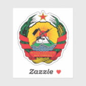 People's Republic of Mozambique emblem (1982-1990) Aufkleber (Blatt)