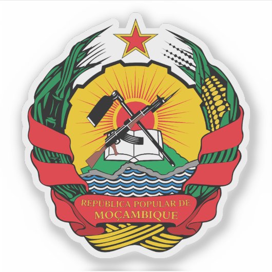 People's Republic of Mozambique emblem (1982-1990) Aufkleber (Vorderseite)