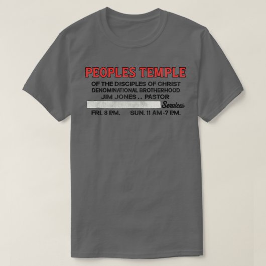 PEOPLES TEMPEL Kirchenzeichen T-Shirt (Design vorne)