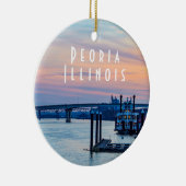 Peoria Illinois bei Sunset Keramik Ornament (Rechts)