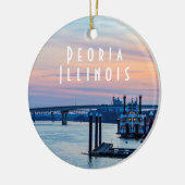 Peoria Illinois bei Sunset Keramik Ornament (Links)