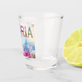 Peoria, Illinois - farbenfrohe Gestaltung Schnapsglas (Rechts)