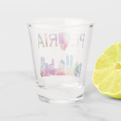 Peoria, Illinois II - farbenfrohe Gestaltung Schnapsglas (Rückseite)