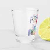 Peoria, Illinois II - farbenfrohe Gestaltung Schnapsglas (Links)