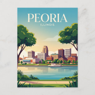 Peoria, Illinois Postkarte