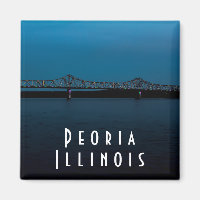 Peoria Illinois River bei Sunset Magnet