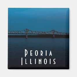 Peoria Illinois River bei Sunset Magnet