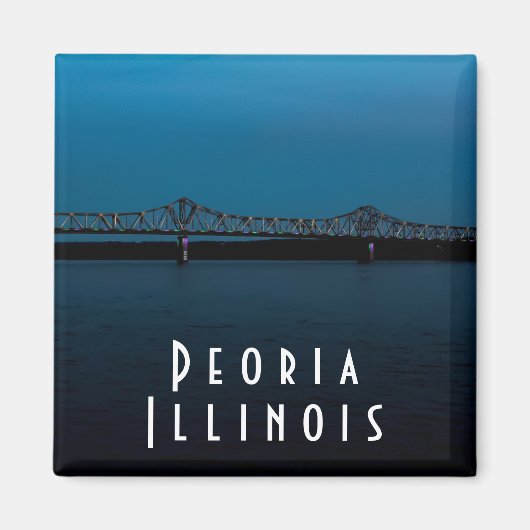 Peoria Illinois River bei Sunset Magnet (Vorne)