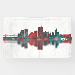 Peoria Illinois Skyline Banner