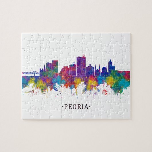 Peoria Illinois Skyline Puzzle (Horizontal)