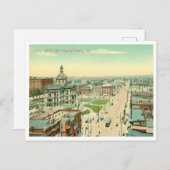 Peoria Illinois Vintag Bird's Eye View Postkarte (Vorne/Hinten)