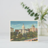 Peoria, Illinois Vintag Stadtzentrum und Gerichtsg Postkarte (Stehend Vorderseite)