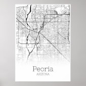 Peoria Map - Arizona - City Map Poster (Vorne)