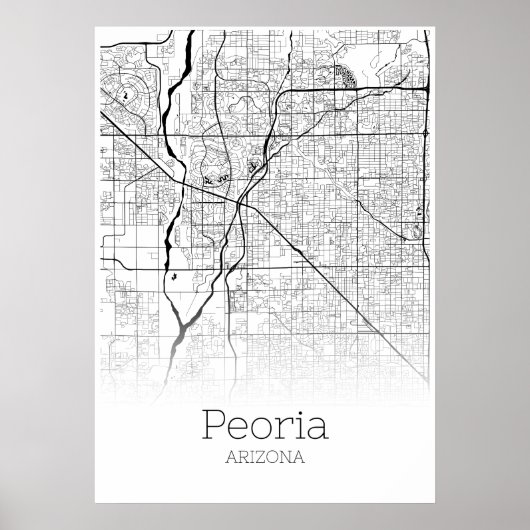 Peoria Map - Arizona - City Map Poster (Vorne)