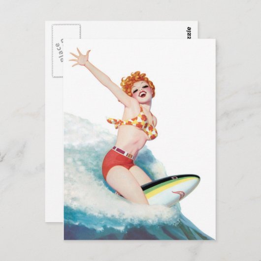 Pep you up, Ride the Shark Postkarte (Vorne/Hinten)