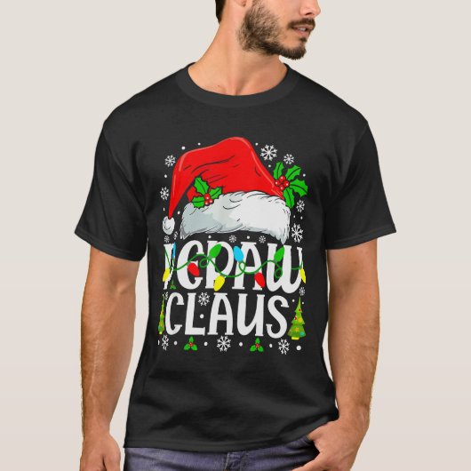 Pepaw Claus Funny Christmas Family Matching T-Shirt (Vorderseite)