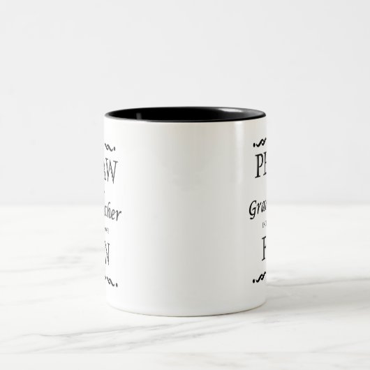 PePaw-Tasse wie ein Großvater, außer mehr Spaß Zweifarbige Tasse (Mittel)