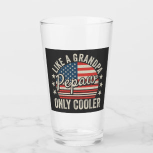 Pepaw Wie Opa Nur Cooler USA-Flagge DK Glas