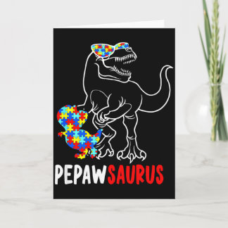 Pepawsaurus T Rex Dinosaur Autismus-Bewusstsein Pe Karte