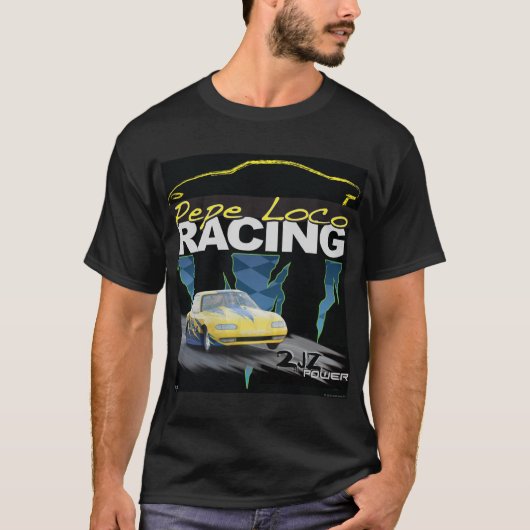 PEPE LOCO, der schwarzes T-Shirt LÄUFT (Vorderseite)