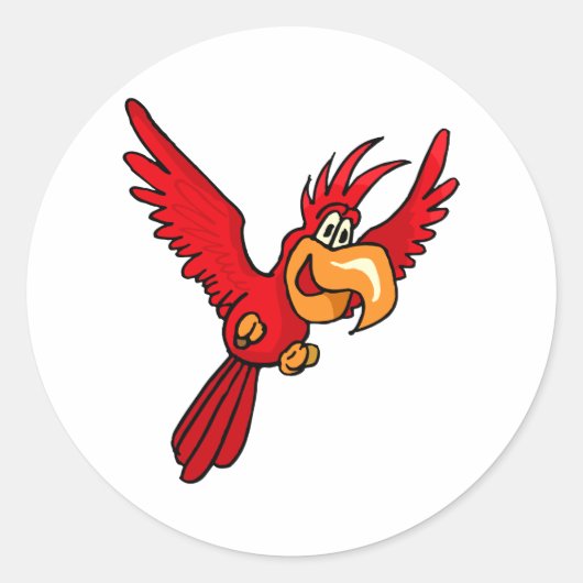 Pepe Parrot Runder Aufkleber (Vorderseite)