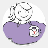 Pepe und Lulu Runder Aufkleber (Vorderseite)