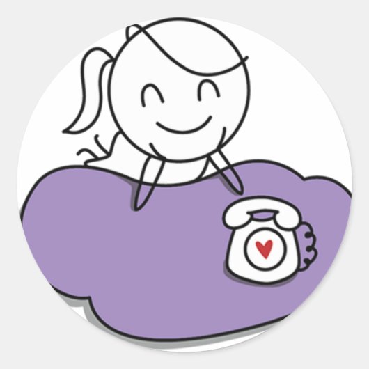 Pepe und Lulu Runder Aufkleber (Vorderseite)