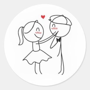 Pepe und Lulu Runder Aufkleber