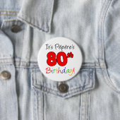 Pepere's 80. Geburtstagsparty Französischer Opa Bu Button (Beispiel)