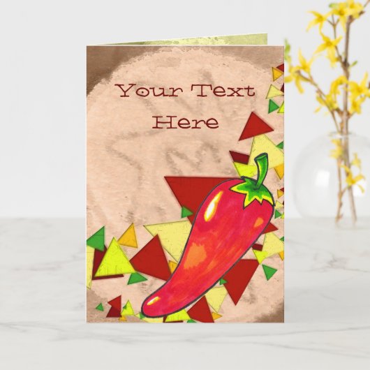Peperoni-Gruß-Karte Karte (Gelbe Blume)