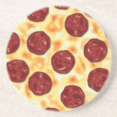 Peperoni Pizza Vektorart Getränkeuntersetzer (Vorne)