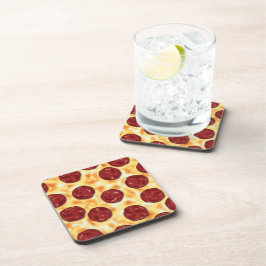Peperoni Pizza Vektorart Getränkeuntersetzer