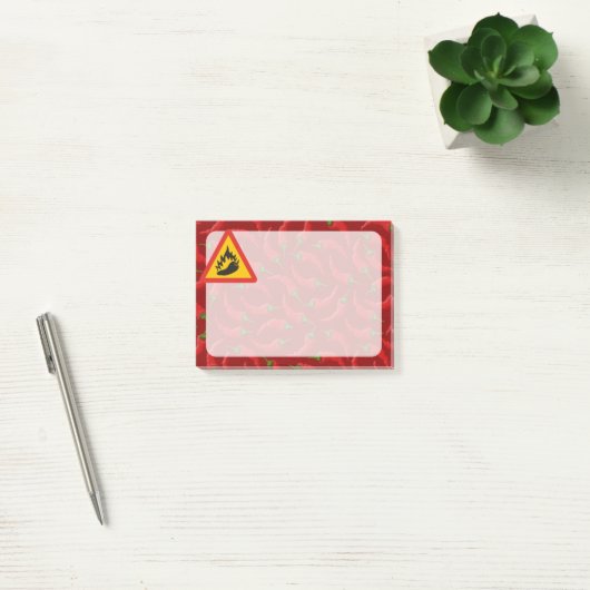 Peperonigefahrenzeichen Post-it Klebezettel (Büro)