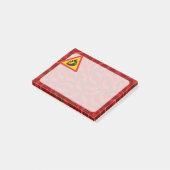 Peperonigefahrenzeichen Post-it Klebezettel (angewinkelt)