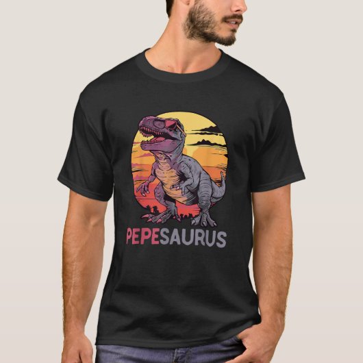 PepeSaurus Dino Dinosaur Pepe Saurus T Rex Funny T T-Shirt (Vorderseite)