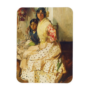 Pepilla und ihre Tochter Joaquín Sorolla Magnet