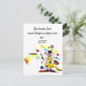 Pepita-Engel als Postenergiearmut Postkarte (Stehend Vorderseite)