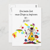 Pepita-Engel als Postenergiearmut Postkarte (Vorne/Hinten)