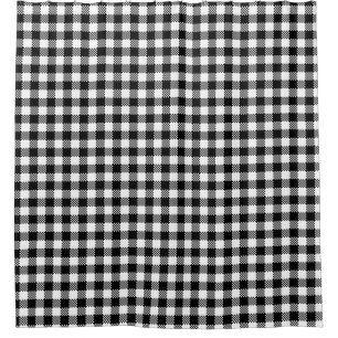 Pepita Squares Muster schwarz-weiß + Ihre Ideen Duschvorhang
