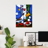 Peploe - Tulips und Obst Poster (Heimbüro)
