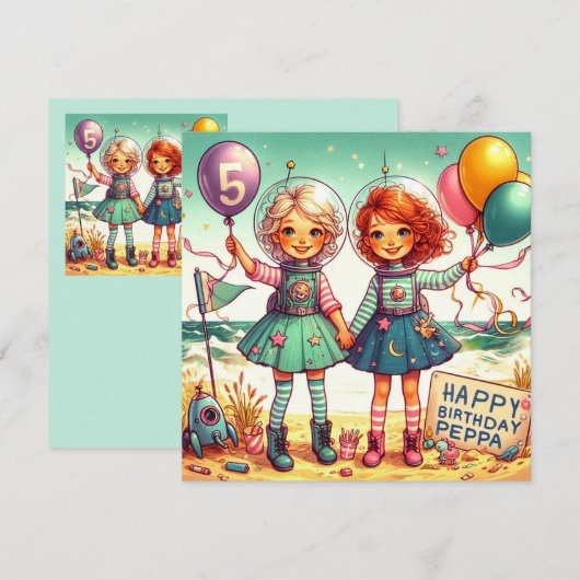 PEPPA ~ 5 JAHRE ~ Geburtstag (Vorne/Hinten)