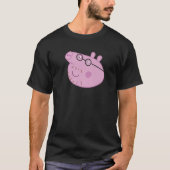 Peppa Pig Happy Daddy Pig Big Face Premium T-Shirt (Vorderseite)